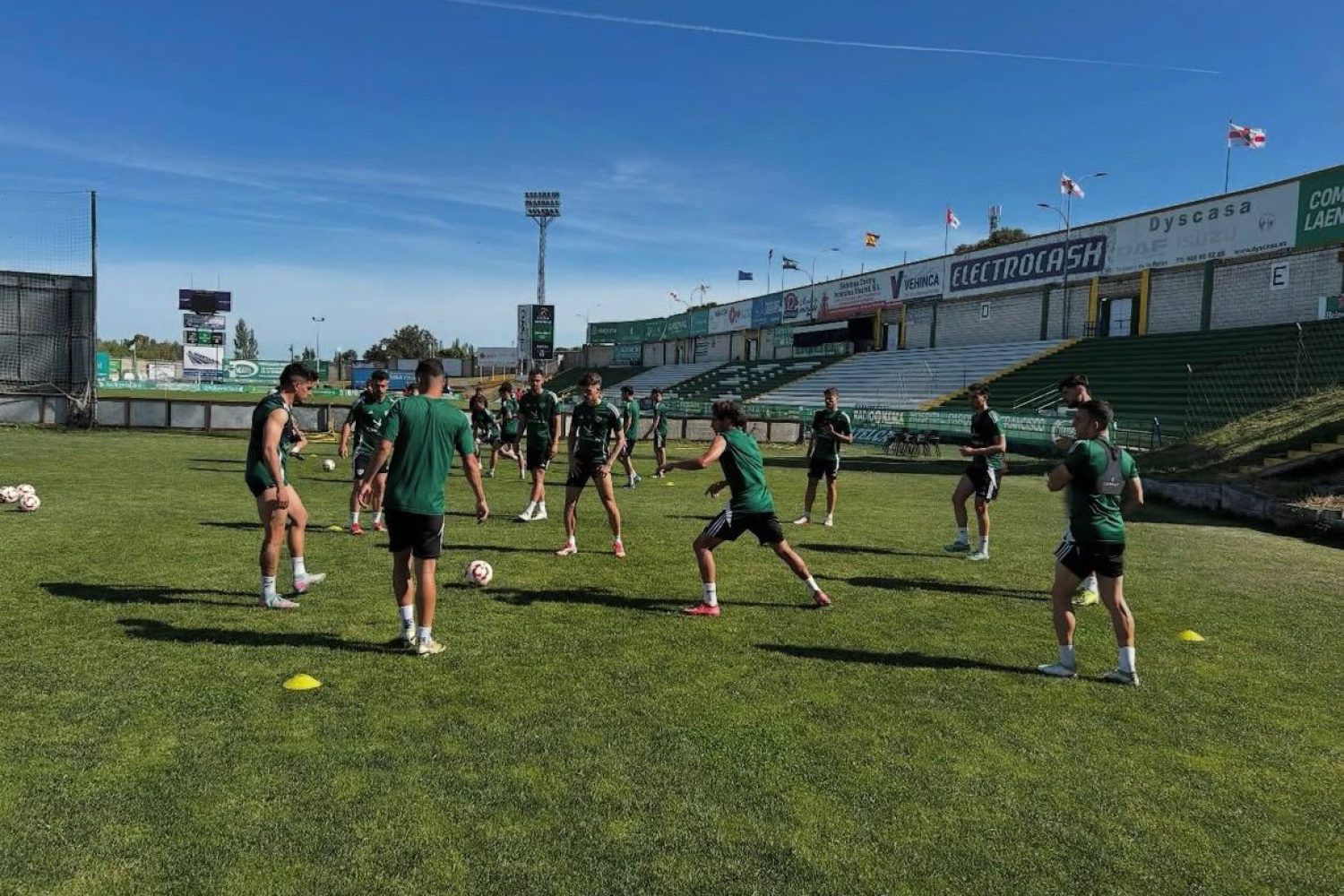 Cacereño entrenando