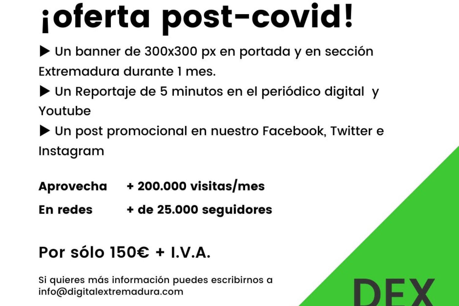 banner promo oferta post covid dex
