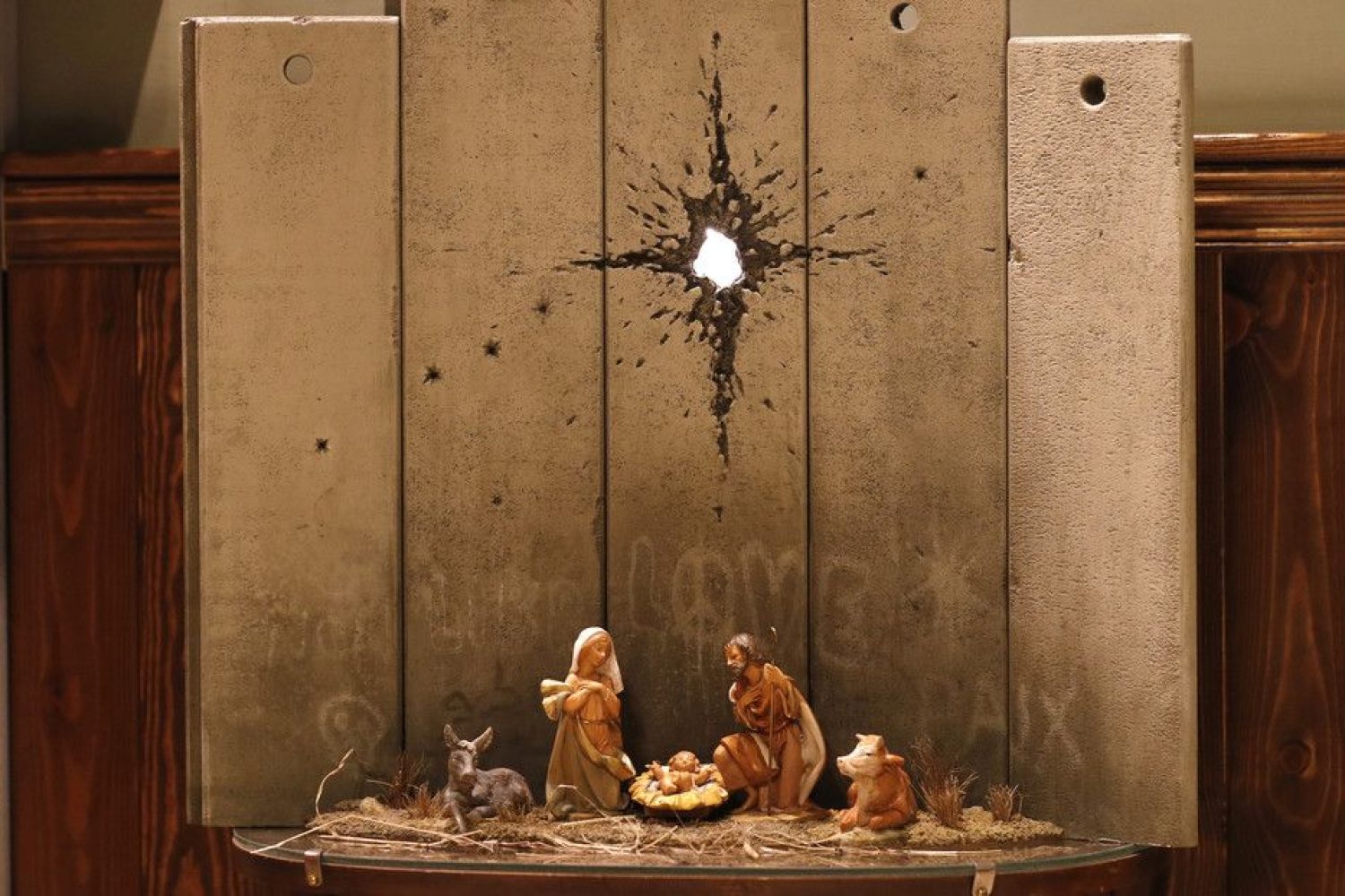 "La cicatriz de Belén", de Bansky, en Cisjordania.
