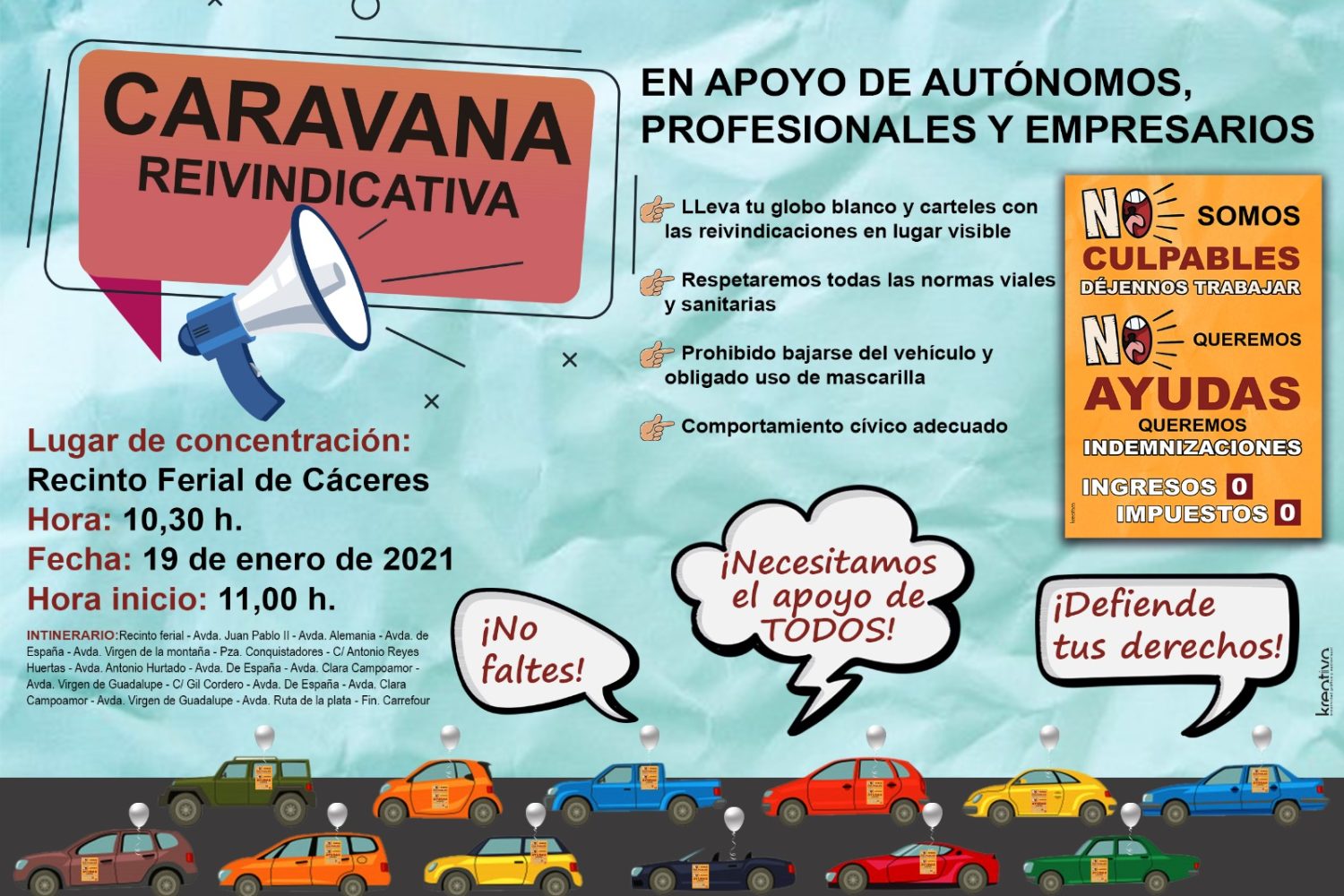 cartel manifestacion pandemia