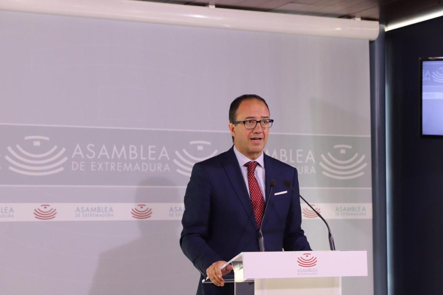Cayetano Polo, este martes en la Asamblea de Extremadura.