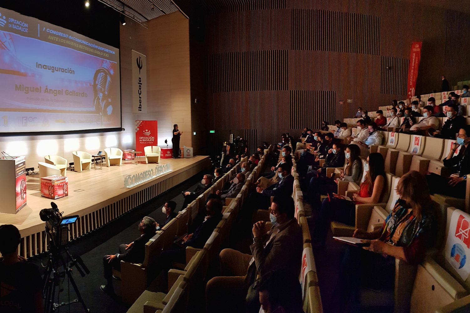 Inauguración Congreso de Comunicación Deportiva 
Diputacion de Badajoz ,Fotografo Santiago Rodriguez Casado
