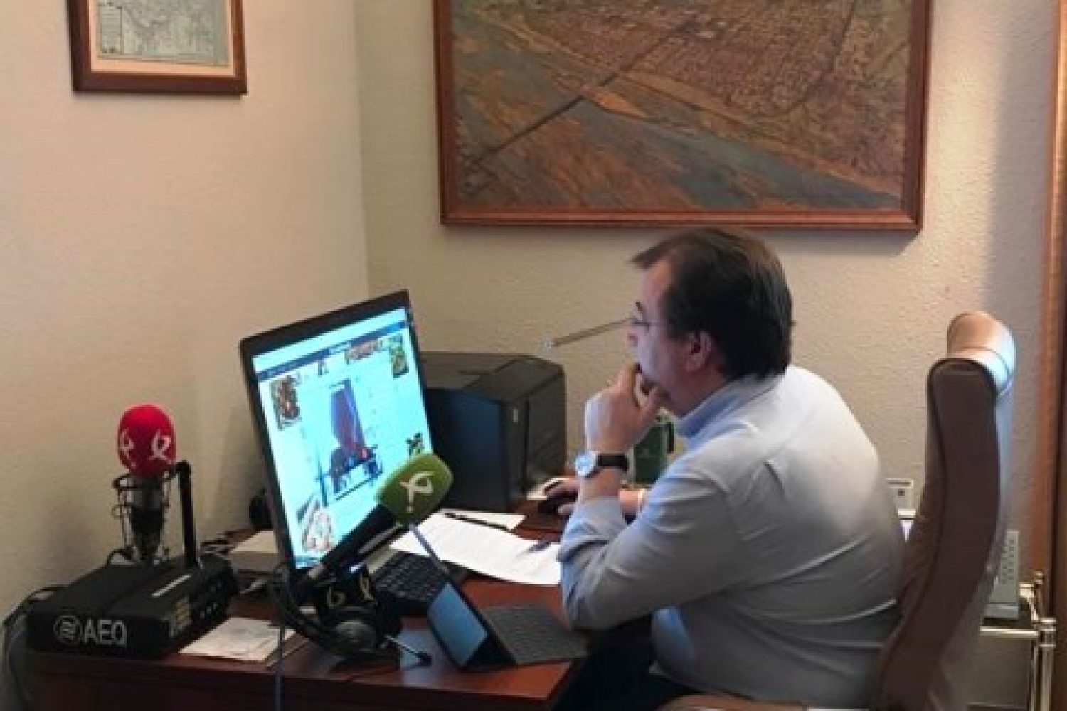 El presidente Fernández Vara.