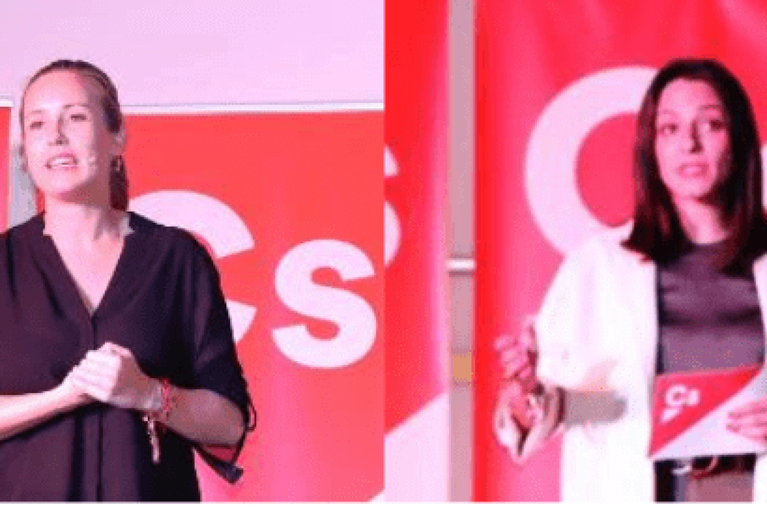 De izqda a dcha, Melisa Rodríguez y Mª José Calderón.