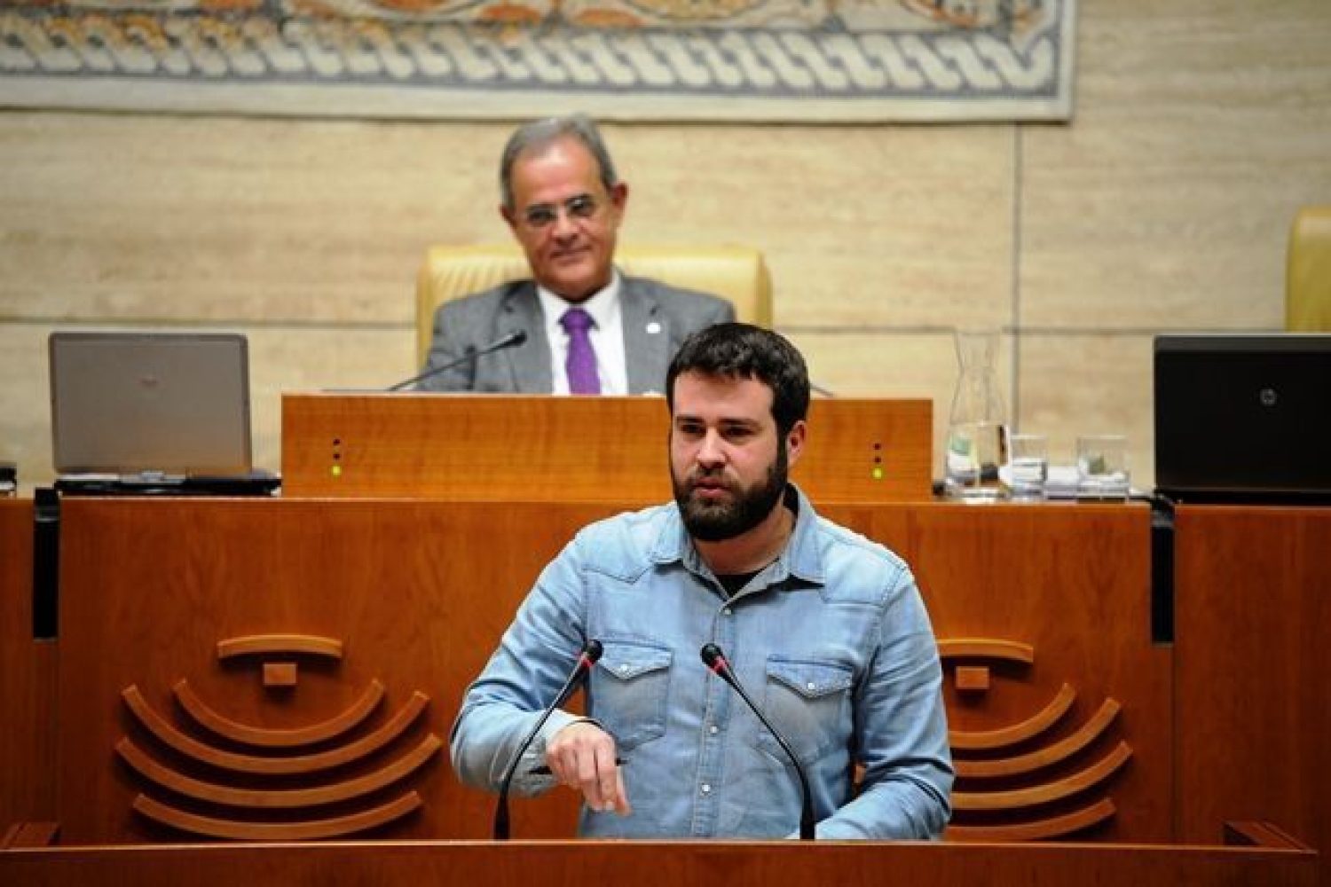 Daniel Hierro, diputado de Podemos en la Asamblea de Extremadura.