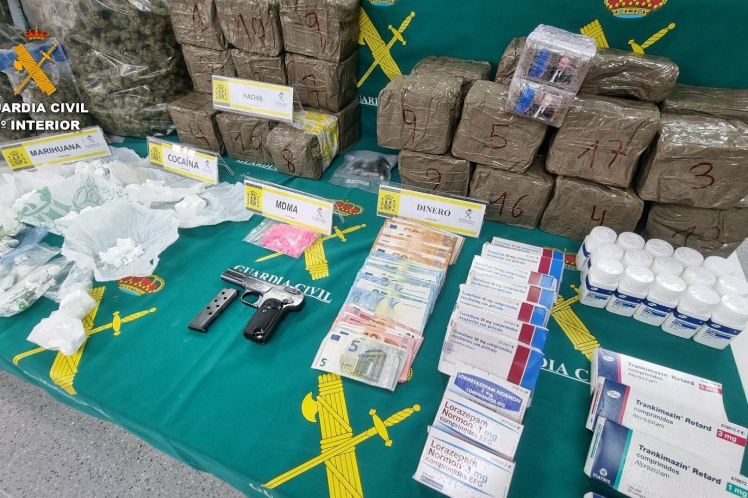 10/08/2022 Droga aprehendida por la Guardia Civil en la operación Nebral en el norte de Cáceres
SOCIEDAD 
GUARDIA CIVIL