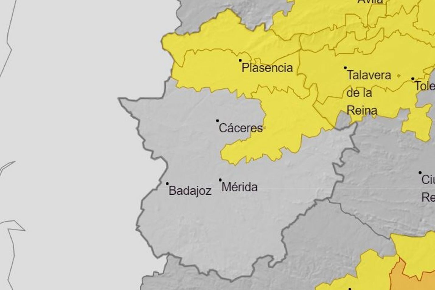 El 112 Extremadura activará este sábado la alerta amarilla por lluvias y tormentas en la provincia de Cáceres