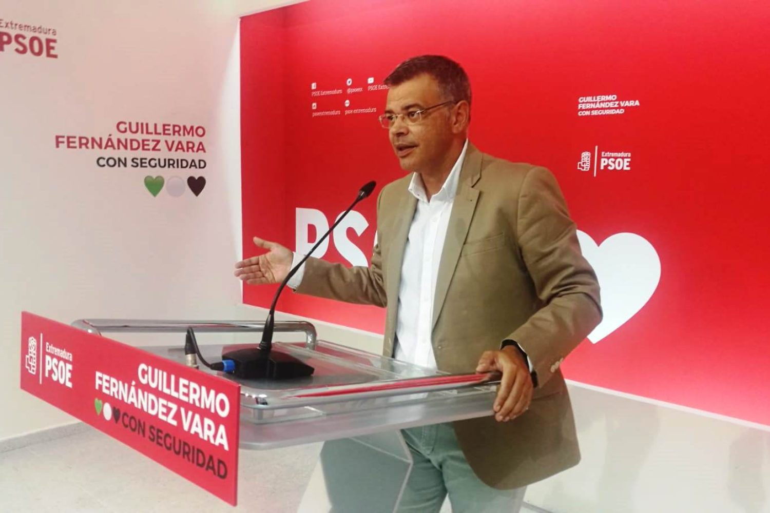 Juan Antonio González, Portavoz del PSOE en Extremadura.