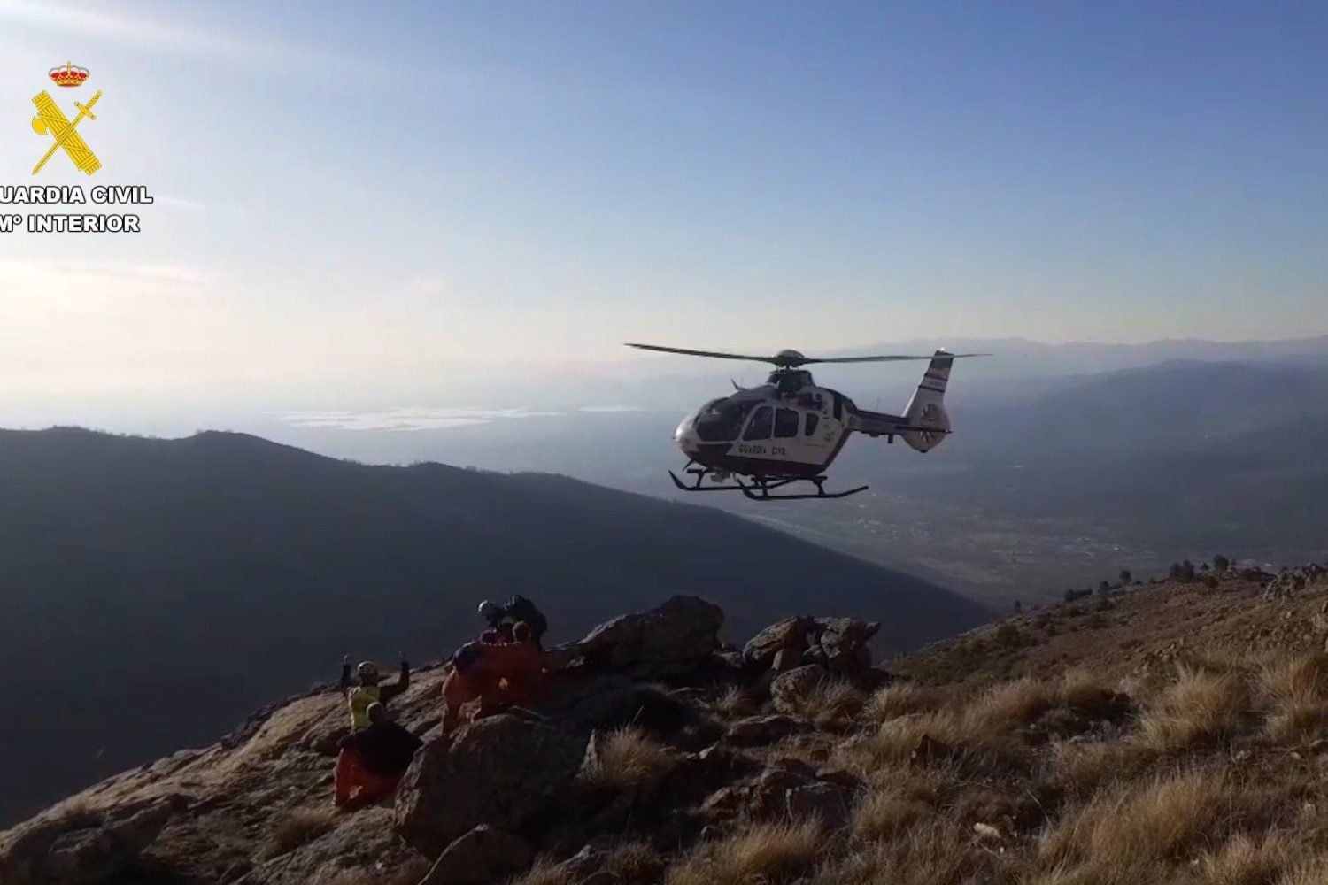 La Guardia Civil rescata a un trabajador forestal que se había fractura la pierna en un paraje cerca de Hervás (Cáceres)