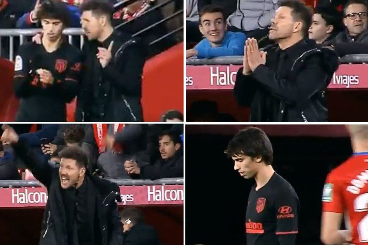La desesperación de Simeone por cambiar la posición de Joao Félix