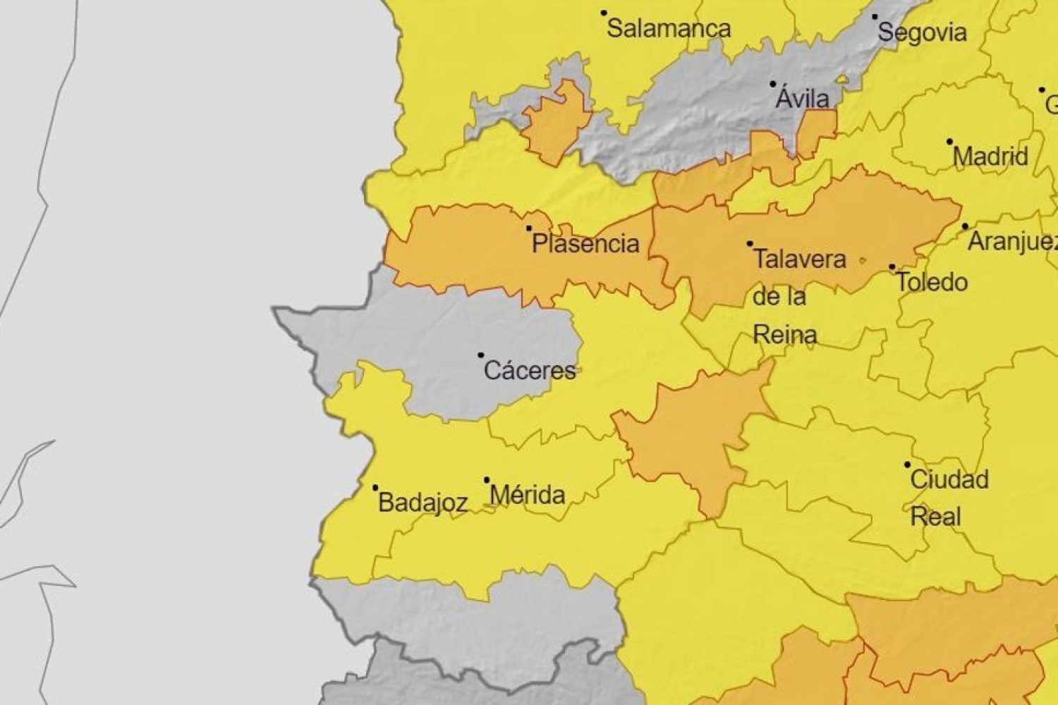 La Siberia extremeña y el Tajo y Alagón tendrán este miércoles aviso naranja por temperaturas de hasta 40ºC
