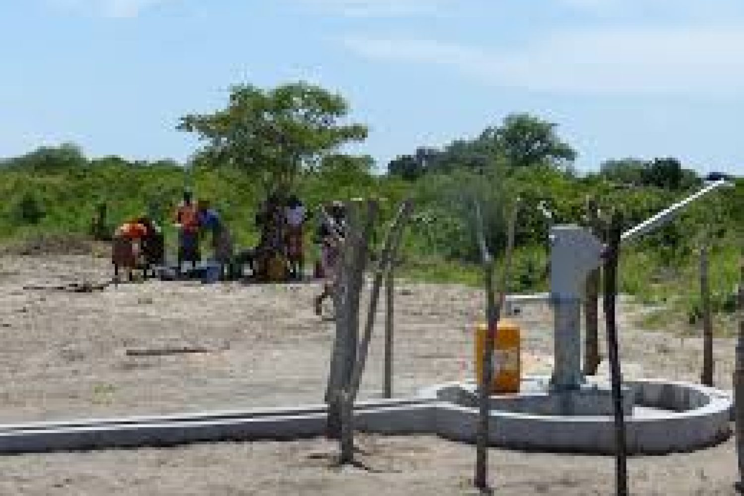 Rehabilitación de pozos en Maluana.
