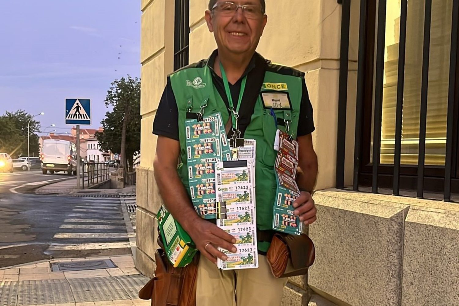Miguel Nieto, vendedor de la ONCE