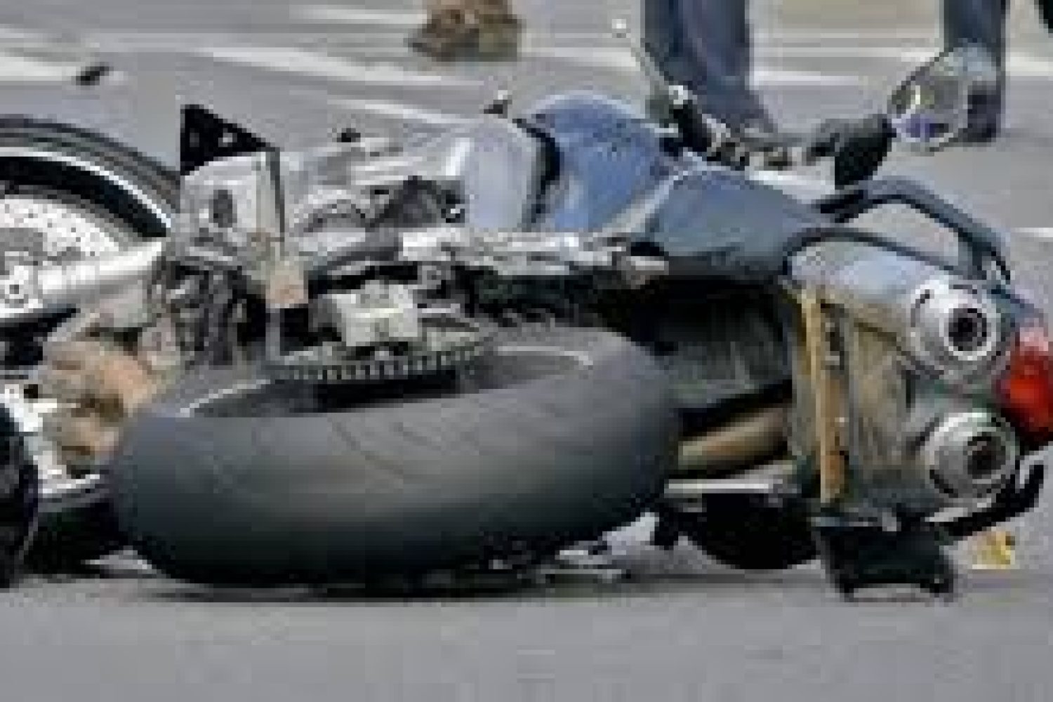 Moto accidentada. Archivo.