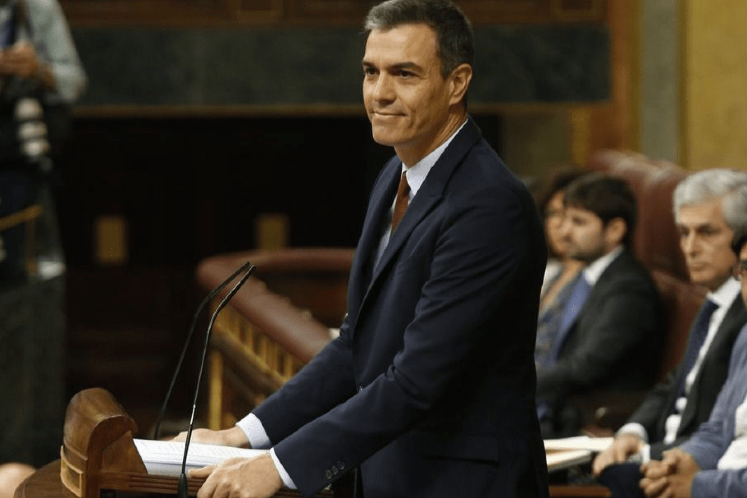 Pedro Sánchez, en su discurso  de investidura.