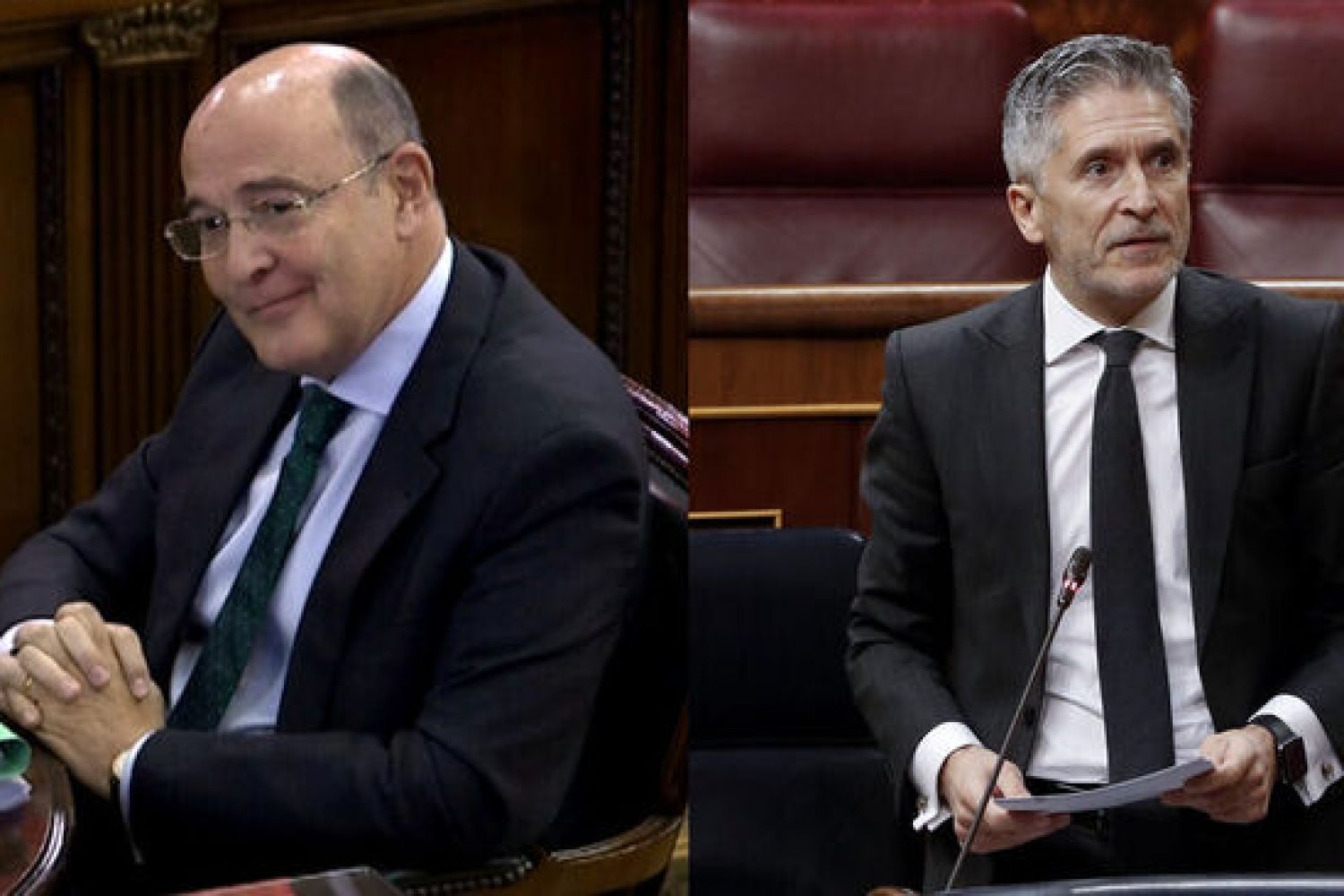 De izda a dcha, Pérez de los Cobos y Marlaska.