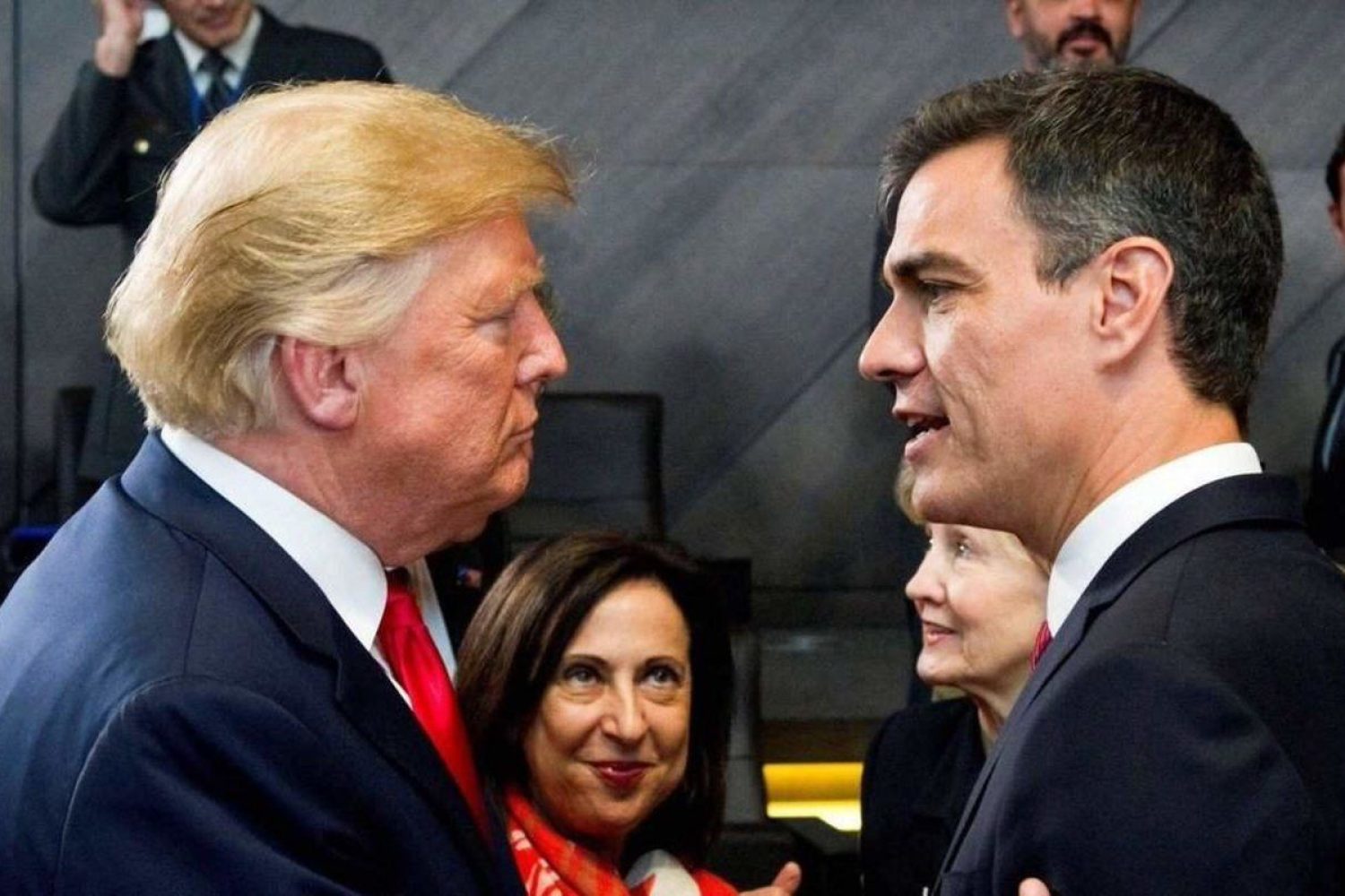 Trump y Sánchez.