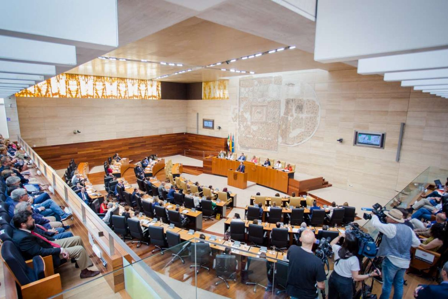 Hemiciclo de la Asamblea de Extremadura, este lunes 24 de junio de 2019.