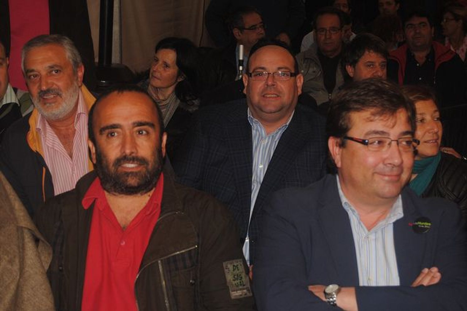 De dcha a izqda, Fernández Vara y Miguel Angel Morales.