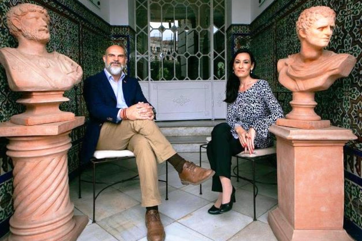 Magdalena Nevado y Víctor Sánchez del Real, diputados por Cáceres y Badajoz en el Congreso.